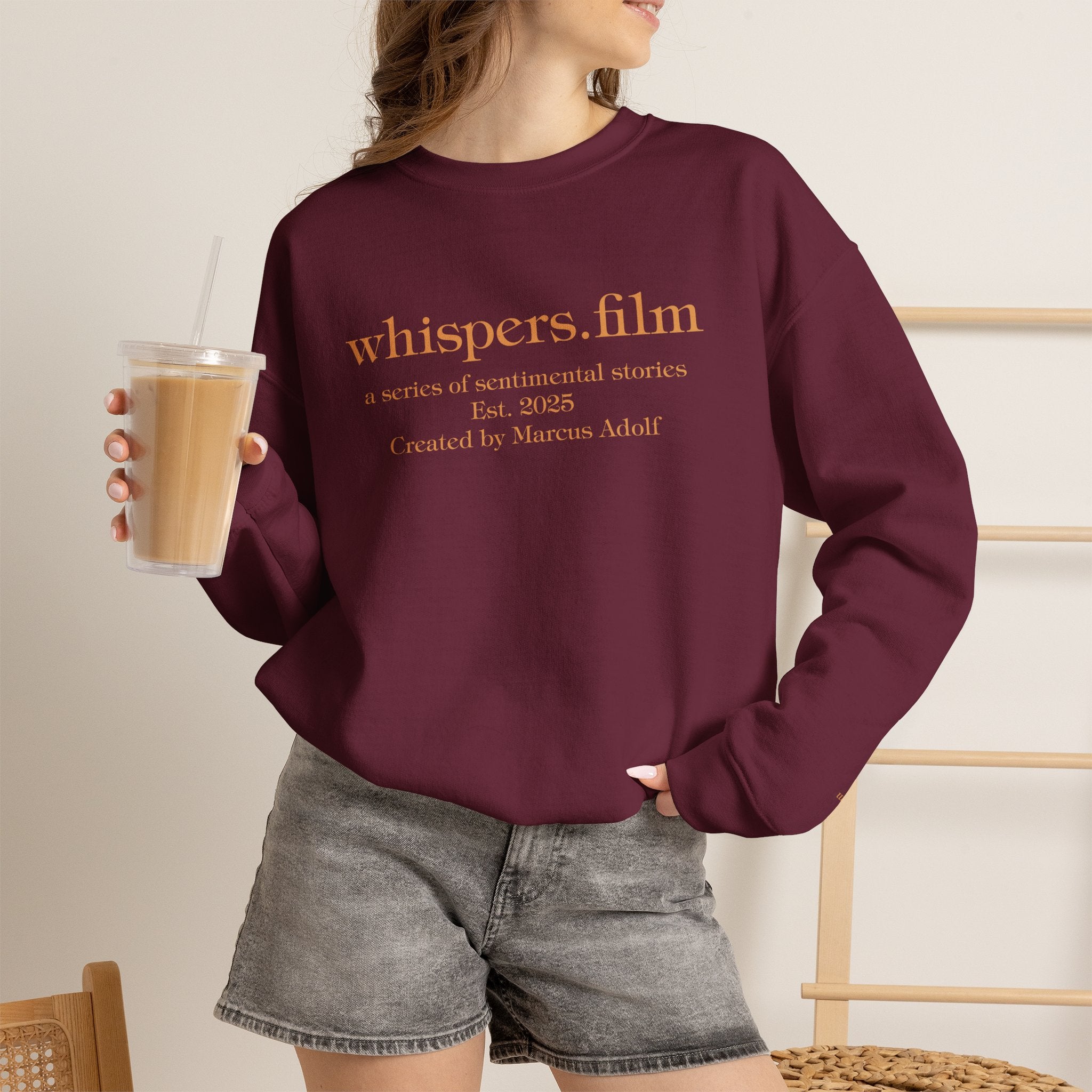 Whispers.film Crewneck Sweatshirt – Vintage Film Studios Graphic Pullover